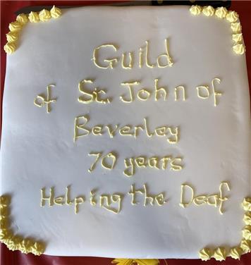 Our celebration cake - 70 years of St. John of Beverley for the Deaf